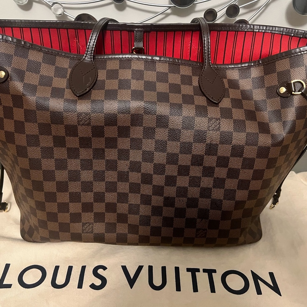 LV Neverfull GM Damier Ebene Tote Handbag - Picture 5 of 11